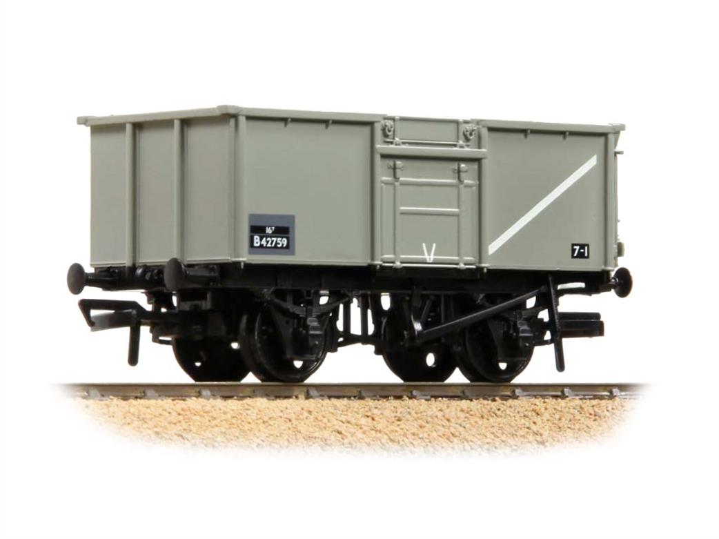 Bachmann OO 37-227C BR 16ton Steel Body Mineral Wagon Grey Early