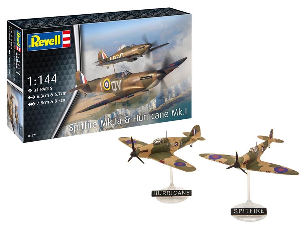 Revell 1/144 03771 Supermarine Spitfire Mk.Ia & Hawker Hurricane Mk.I 