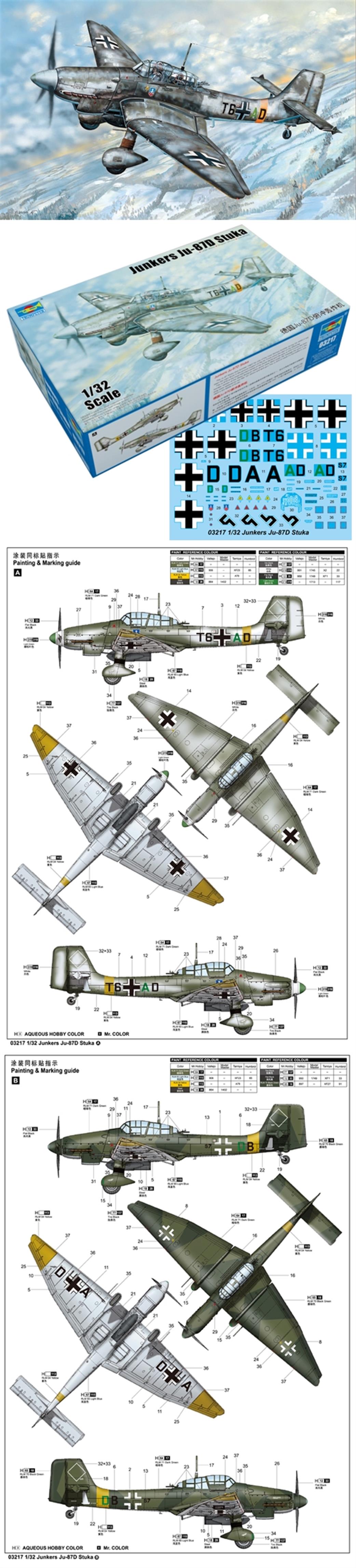 Trumpeter 1/24 02424 Ju-87D Stuka German WW2 Dive Bomber Plastic Kit