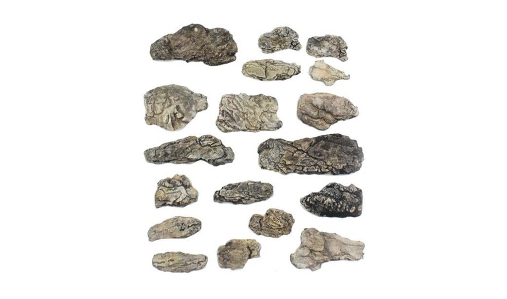 Woodland Scenics  C1140 Surface Rocks Ready Rocks 18 Pieces