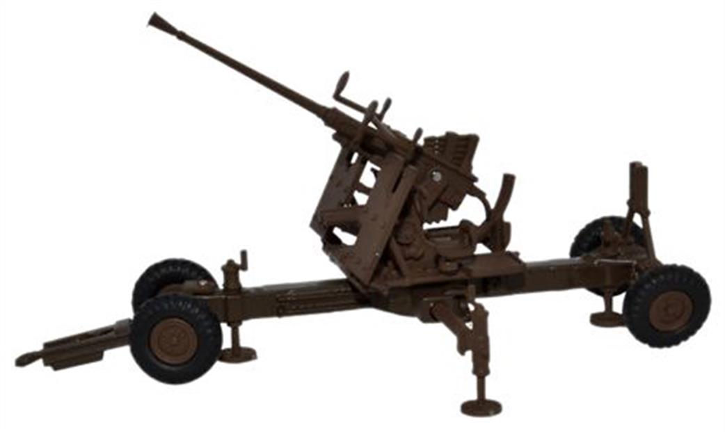 Oxford Diecast 1/76 76BF001 Brown 40MM Bofors Gun Model