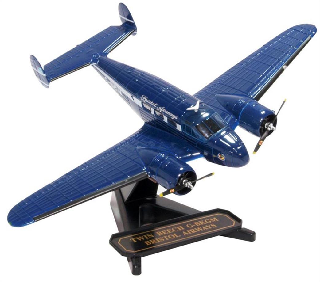 Oxford Diecast 1/72 72BE001 Beechcraft Model 18 Twin Beech G-BKGM Bristol Airways