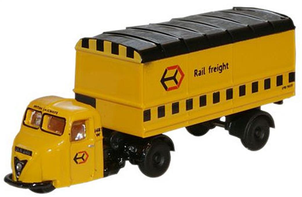 Oxford Diecast 1/148 NRAB009 Railfreight Scammell Scarab Van Trailer