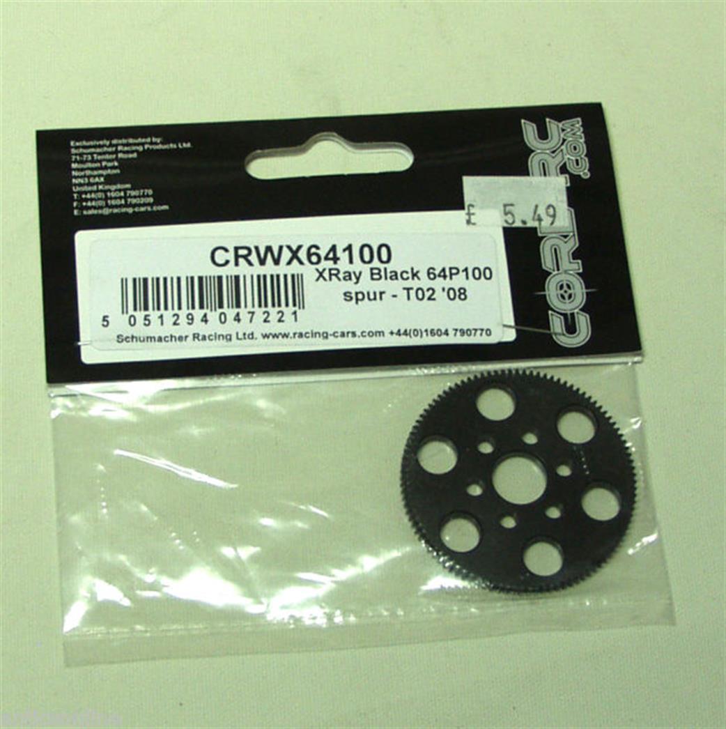 Core RC  CRWX64100 Xray Black 64P 100T Spur Gear T02 08