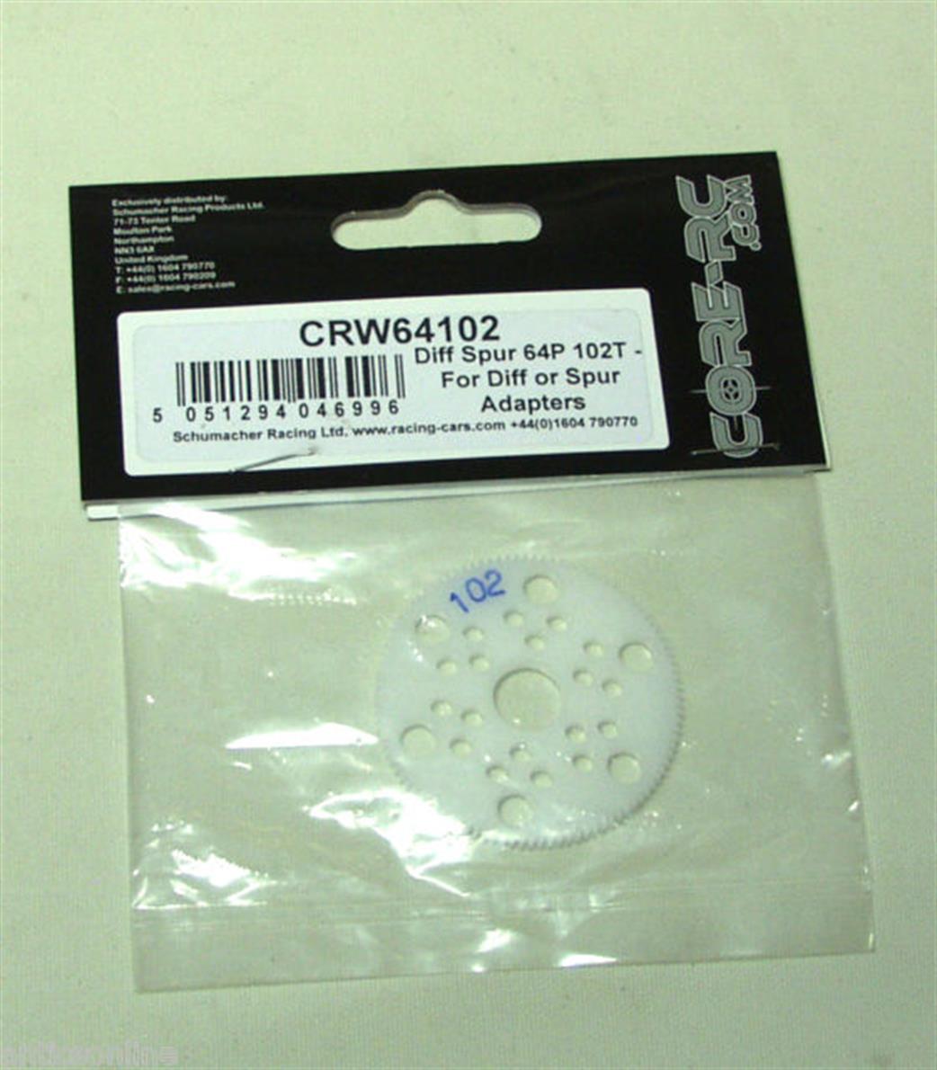 Core RC  CRW64102 Xray White 64P 102T Spur Gear T02 08