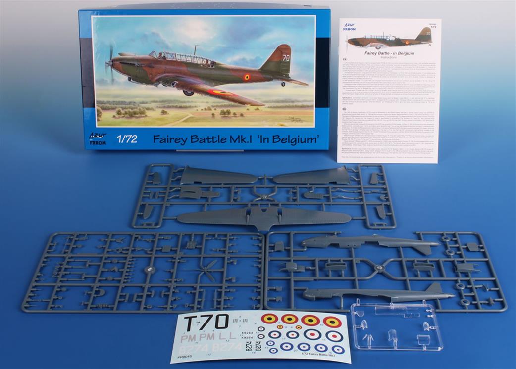 Azur 1/72 FR0046 Fairey Battle Mk1 In Belgium Plastic Kit