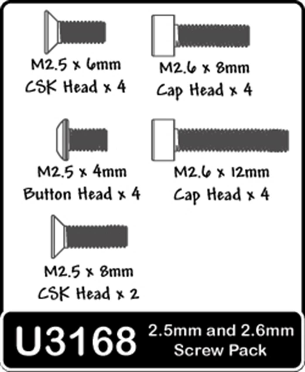 Schumacher  U3168 Speed Pack M2.5 and M2.6 Screws