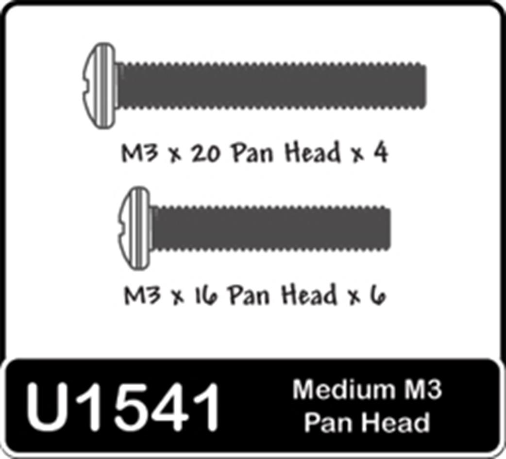 Schumacher  U1541 Speed Pack M3 Pan Head Screws