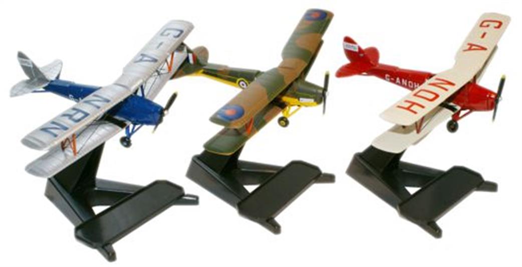 Oxford Diecast 1/72 72TM004 Glasmoth Tiger Moth Set of 3