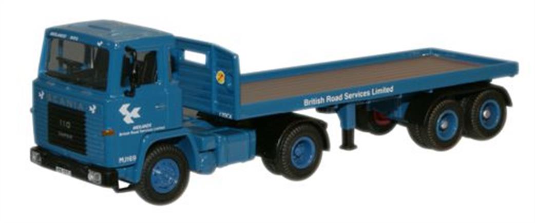 Oxford Diecast 1/76 76SC110001 Scania 110 Flatbed British Road Services