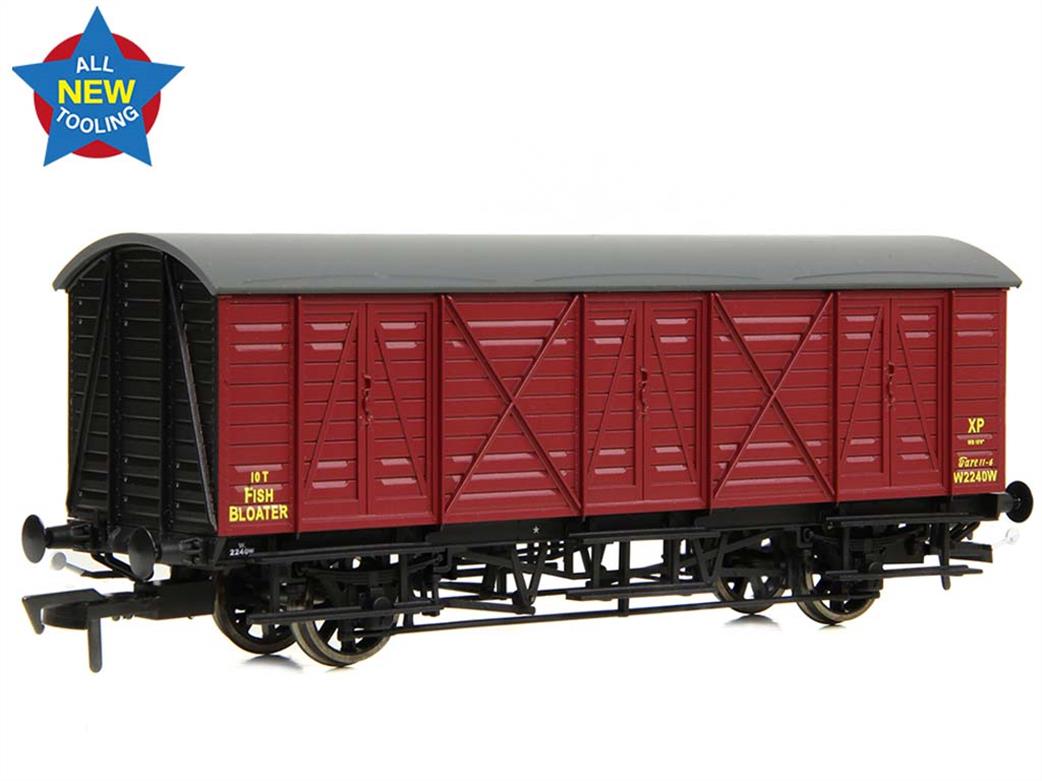 Bachmann EFE Rail OO E87060 BR ex-GWR 10Ton Bloater Express Fish Van BR Crimson