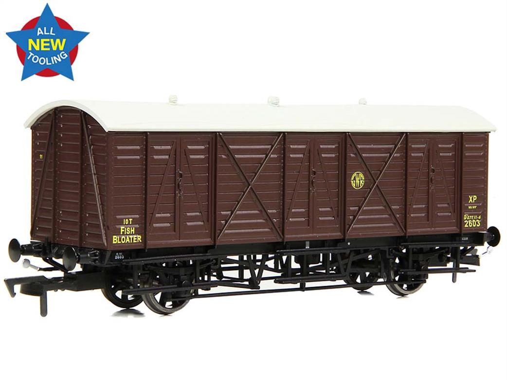 EFE Rail OO E87059 GWR 10Ton Bloater Express Fish Van GWR Brown Shirtbutton Monogram