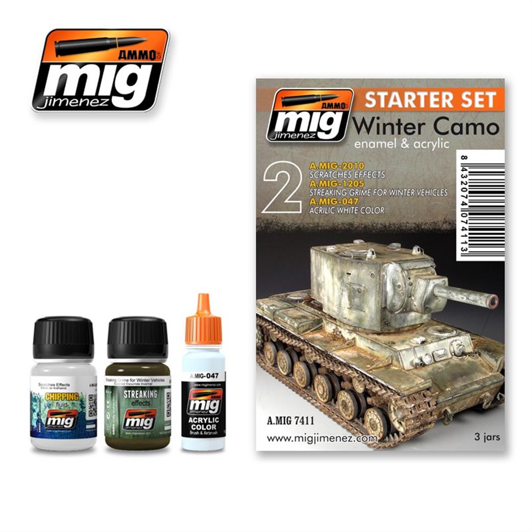 Ammo of Mig Jimenez  A.MIG-7411 Weathering Paints - Winter Camouflage