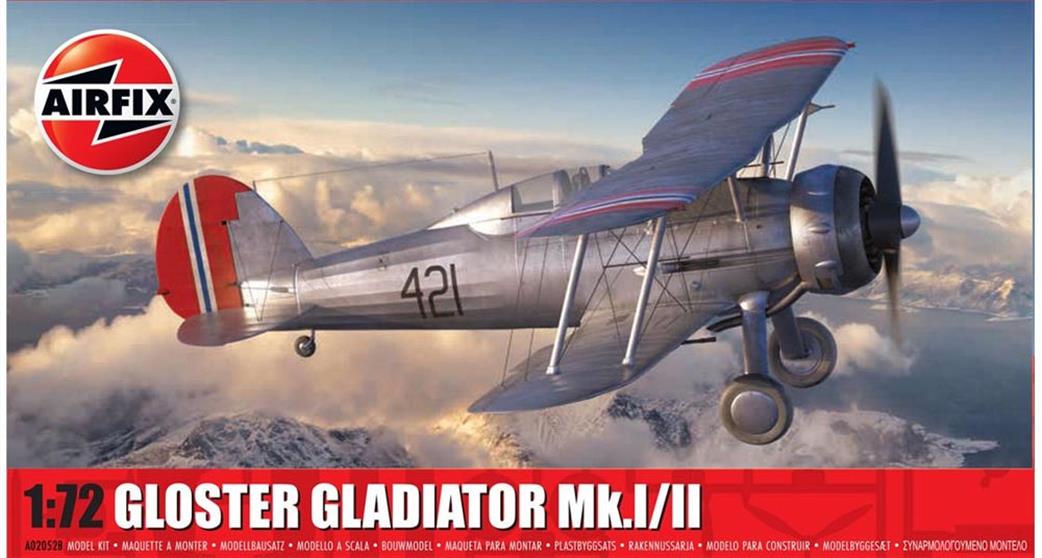 Airfix 1/72 A02052B Gloster Gladiator MK1 / MKII Biplane Fighter Kit