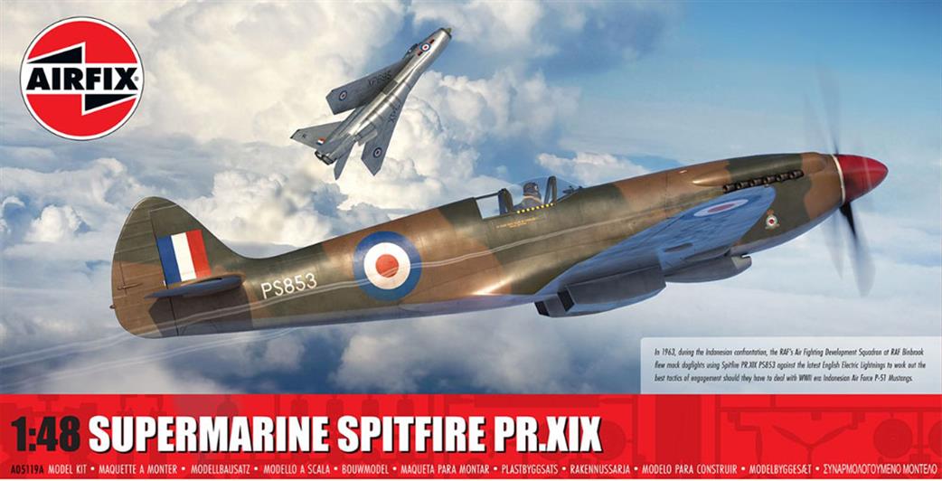 Airfix 1/48 A05119A Spitfire PRX1X Photographic Reconnaissance Aircraft Kit