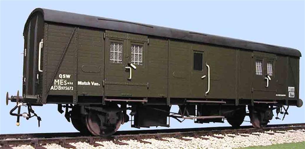 Slaters Plastikard O Gauge 7C022 SR BY 4 Wheel Luggage Van with Guards Office Kit