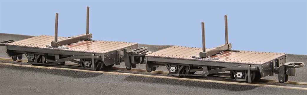 Peco OO9 GR-310 Narrow Gauge Bolster Wagon Pair