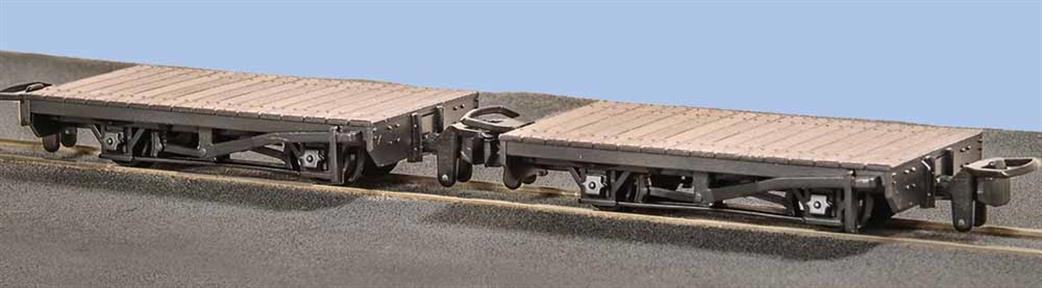 Peco OO9 GR-300 Narrow Gauge Flat Wagons Pair