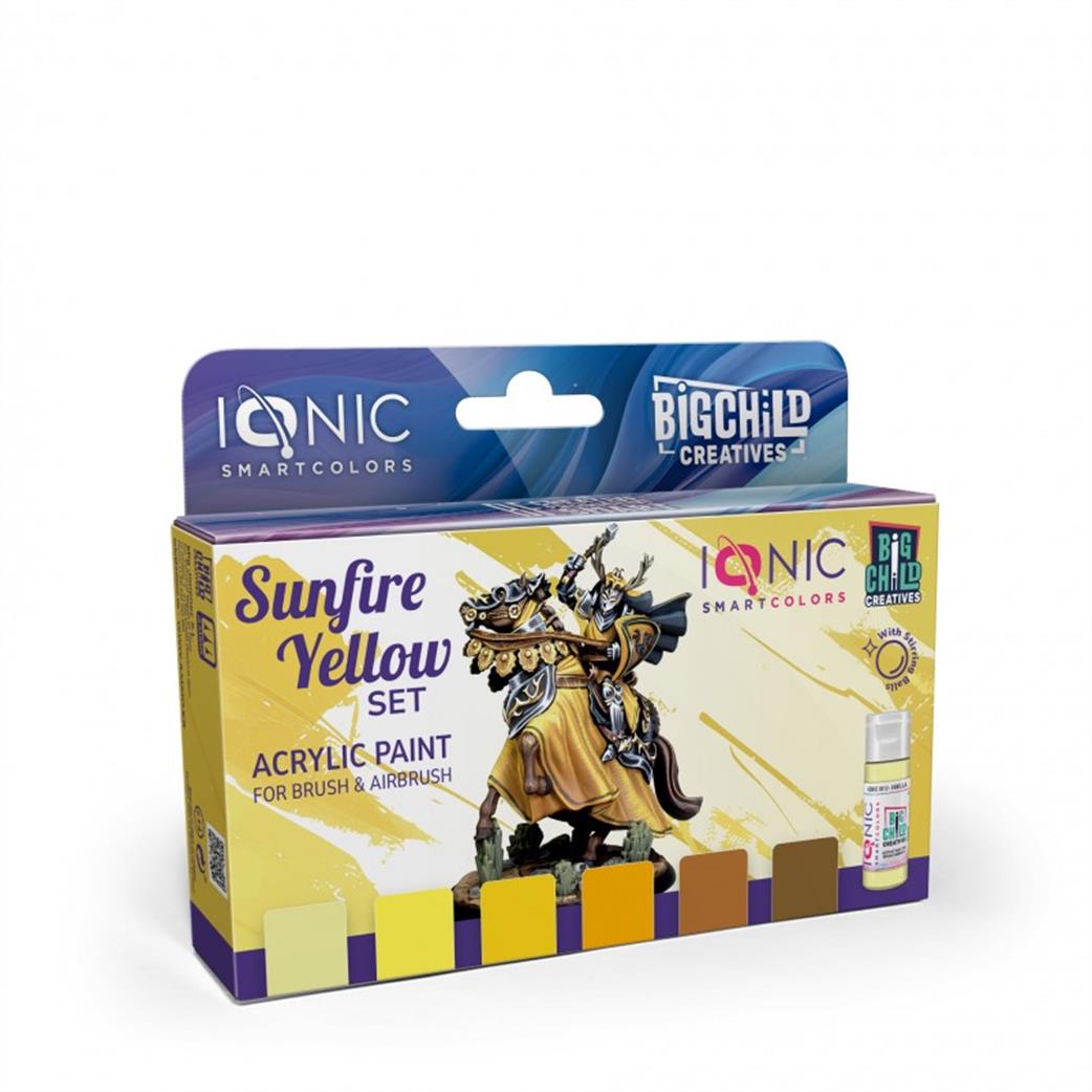 Ammo of Mig Jimenez  ionic-0504 Ionic Sunfire Yellow 6 Piece Acrylic Paint Set