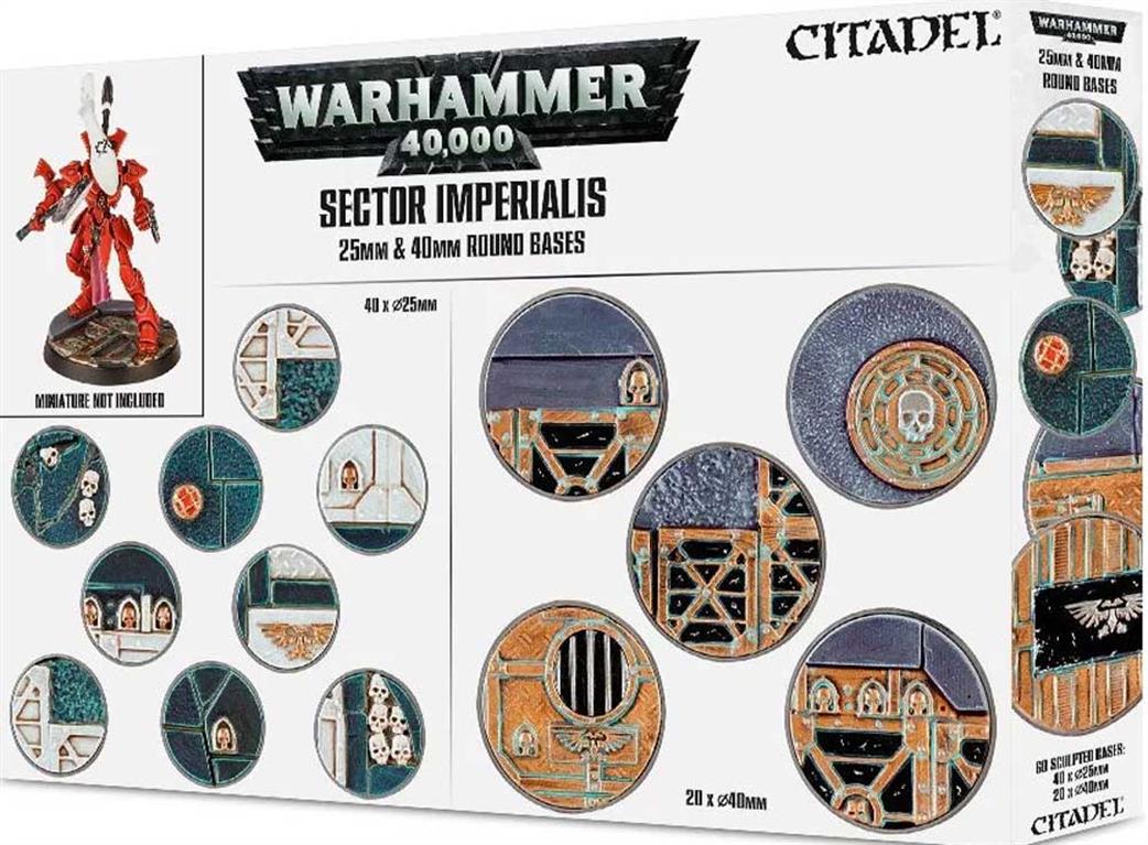 Games Workshop  66-92 Sector Imperialis 25 & 40mm Round Bases