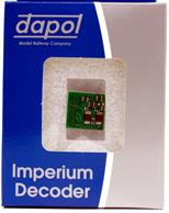 Dapol Imperium5 6-pin micro decoder with 4 function outputs designed for use with N gauge and small OO gauge locomotives.Measures 10 x 8.34 x 2.8mm