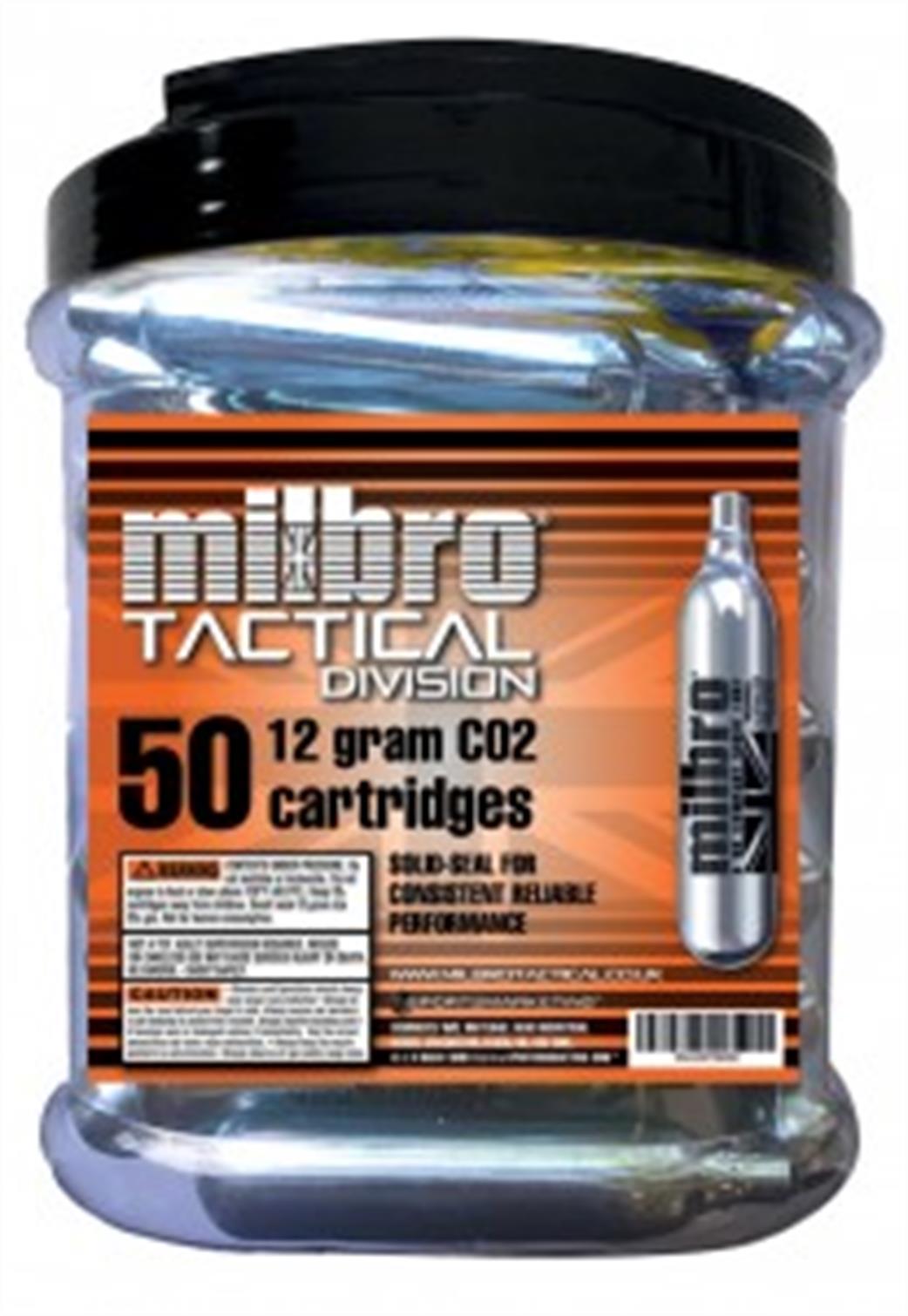 Milbro  ASGCO212G50 50 12g Co2 Capsules