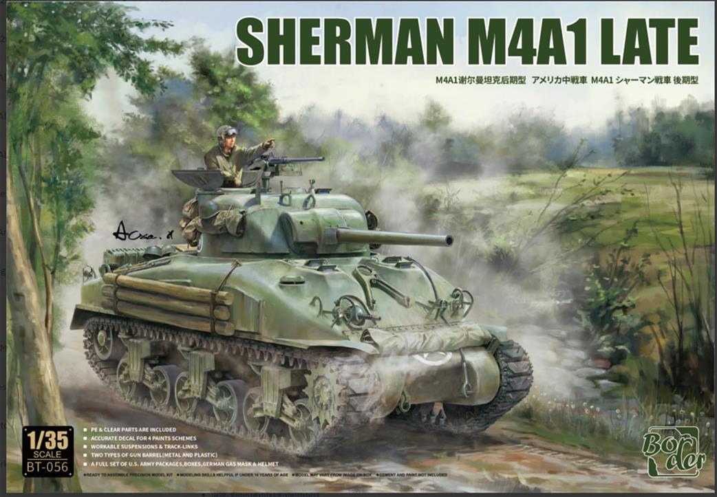 Border Models  BT-056 Sherman M4A1 Late American Tank Kit