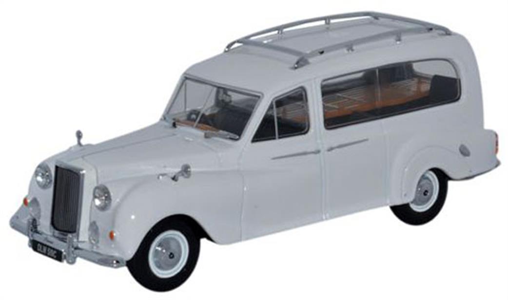 Oxford Diecast 1/43 APH002 Austin Sheerlin 125 Hearse White