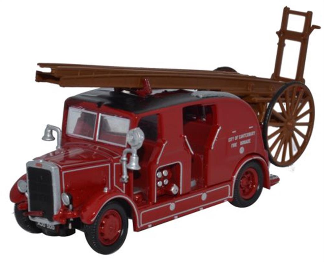 Oxford Diecast 1/76 76LC002 Leyland Club FK7 City of Canterbury Fire Fire Engine