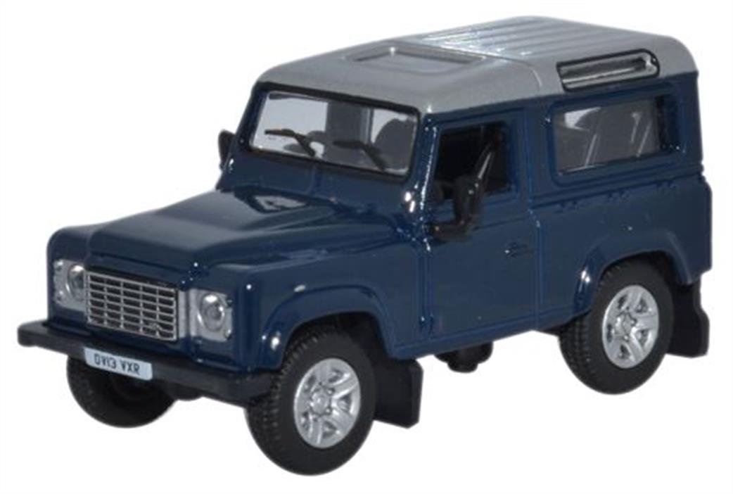 Oxford Diecast 1/76 76LRDF002 Land Rover Defender 90 Tamar Blue