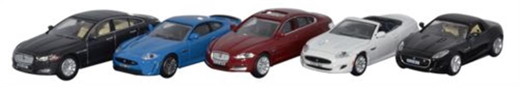 Oxford Diecast 1/76 76SET18 5 Piece Jaguar Set XJ/XKR-S/XF/XK/F