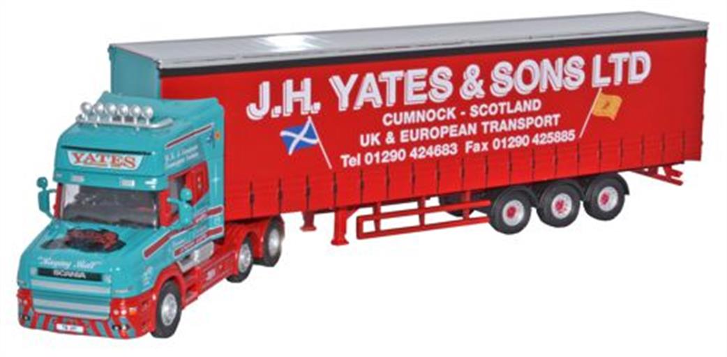 Oxford Diecast 1/76 76TCAB003 Scania T Cab Topline Curtainside J H Yat