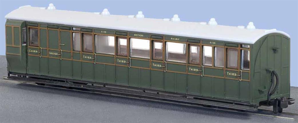 Peco OO9 GR-421A Lynton & Barnstaple Railway Brake Composite Coach 4108 Southern Railway Livery