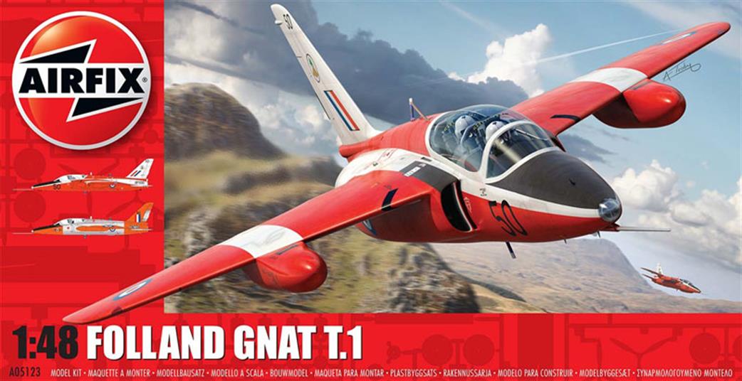 Airfix 1/48 A05123 Folland Gnat Jet Trainer Aircraft Kit