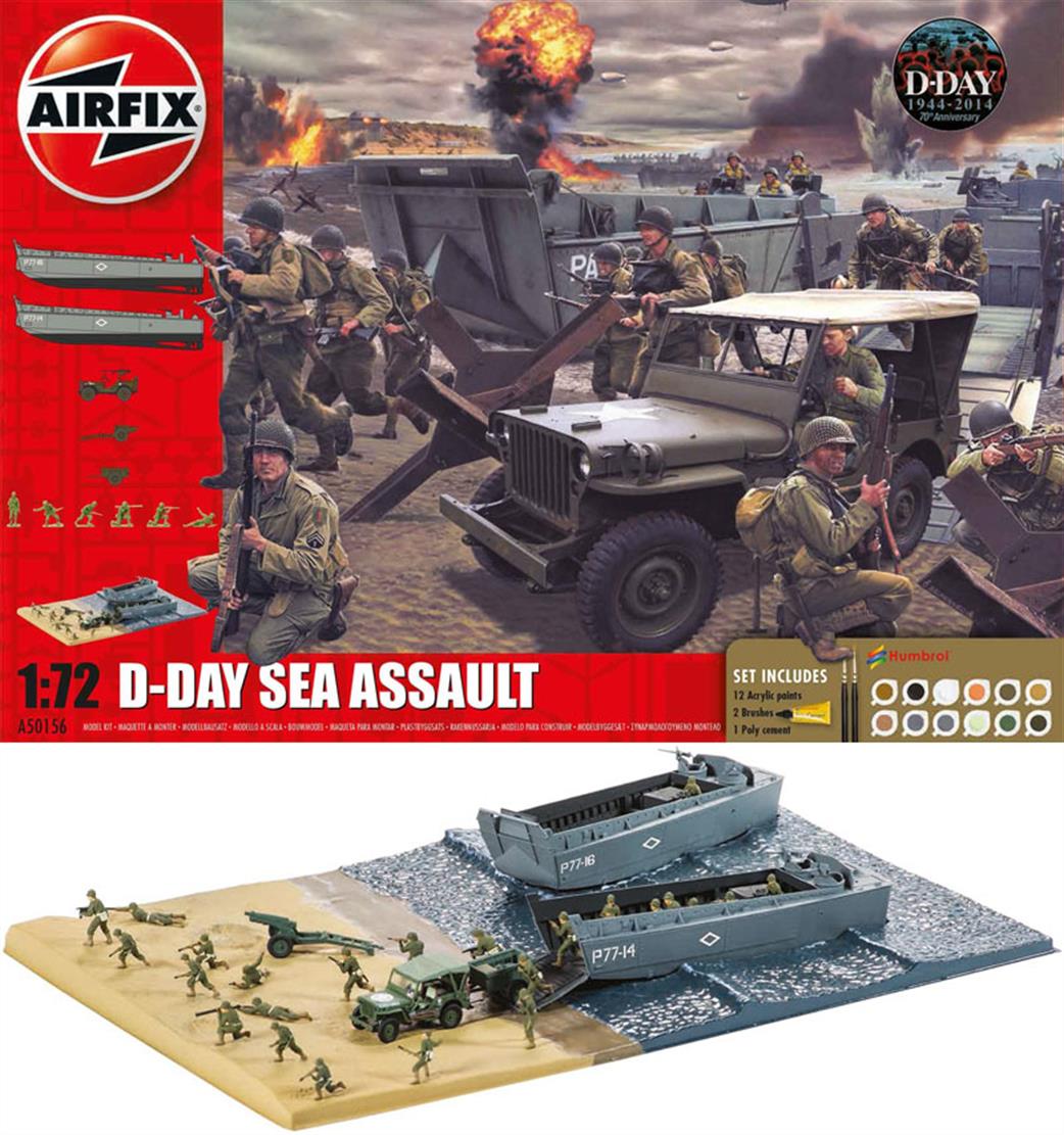 Airfix 1/72 A50156A D-Day Sea Assault World War 2 Gift Set