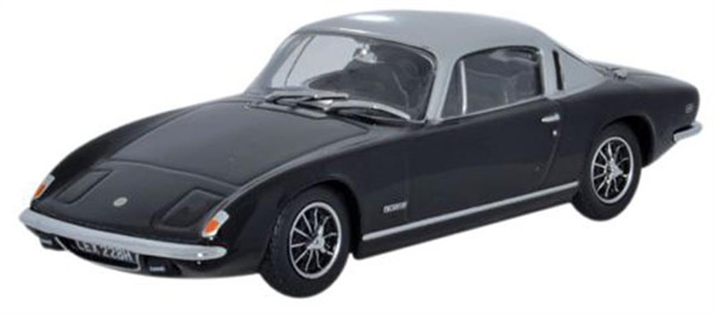 Oxford Diecast 1/43 LE004 Lotus Elan Plus 2 Black/Silver