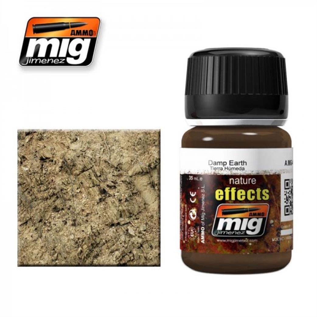 Ammo of Mig Jimenez  A.MIG-1406 Damp Earth Enamel Nature Effect 35ml Pot