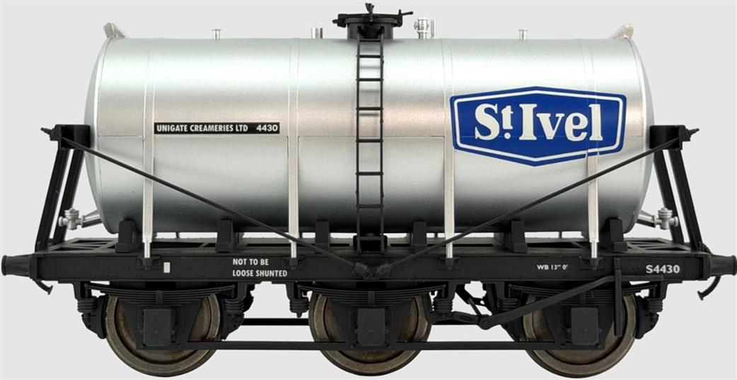 Dapol O Gauge 7F-031-012 6 Wheel Milk Tanker Unigate Creameries / St Ivel S4430