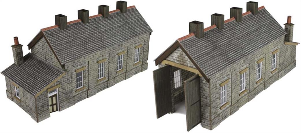 Metcalfe N PN932 Single Track Engine Shed Stone Card Kit