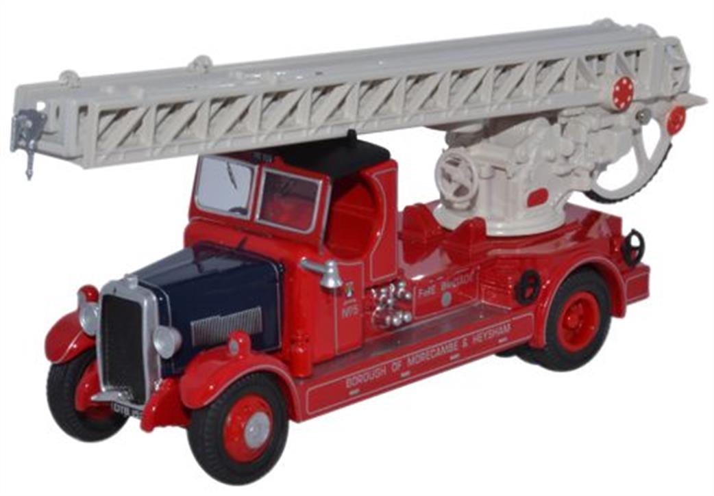 Oxford Diecast 1/76 76TLM007 Leyland TLM Closed Cab Morecambe & Heysham Fire Engine Model