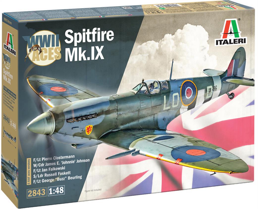 Italeri 1/72 2843 Spitfire MK IX World War 2 Fighter Kit