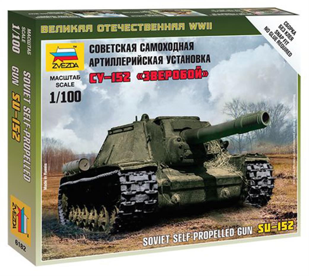 Zvezda 1/100 6182 Soviet SU-152 Self-Propelled Gun