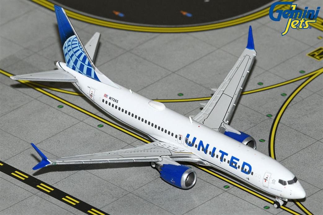 Gemini Jets 1/400 GJUAL2225 United Airlines Boeing B737 MAX 8 Jetliner Model