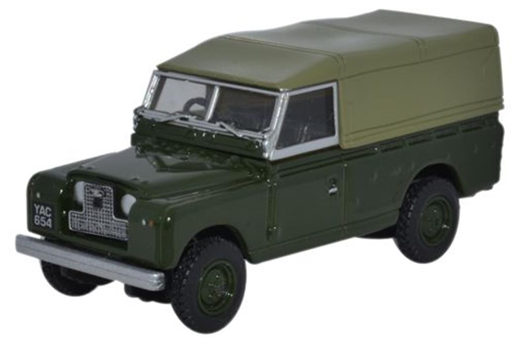 Oxford Diecast 1/76 76LAN2011 Land Rover Series II Canvas Back Bronze Green