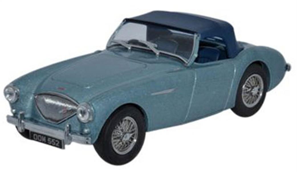 Oxford Diecast 1/43 AH1001 Austin-Healey 100 BN1 (Hood) Healey Blue