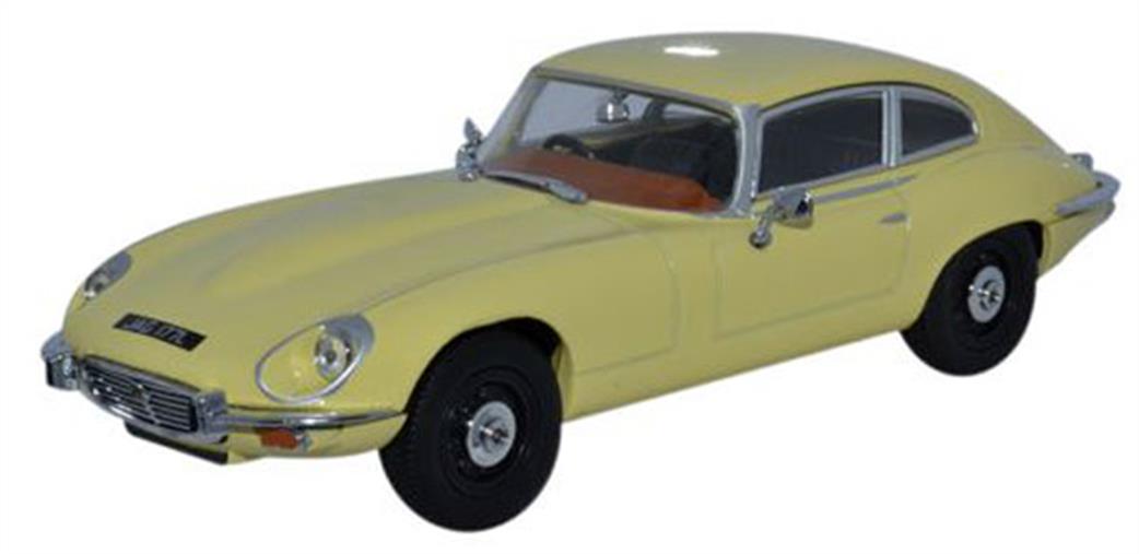 Oxford Diecast 1/43 JAGV12002 Jaguar V12 E Type Coupe Primrose Yellow