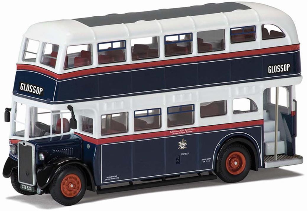 Corgi 1/76 OM41610A Crossley DD42, Ashton Corporation, Glossop