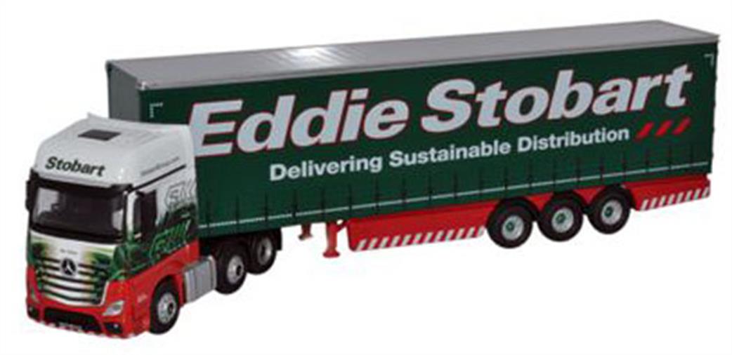 Oxford Diecast 1/76 76MB001 Mercedez Actros MP4 GSC Curtainside Eddie Stobart