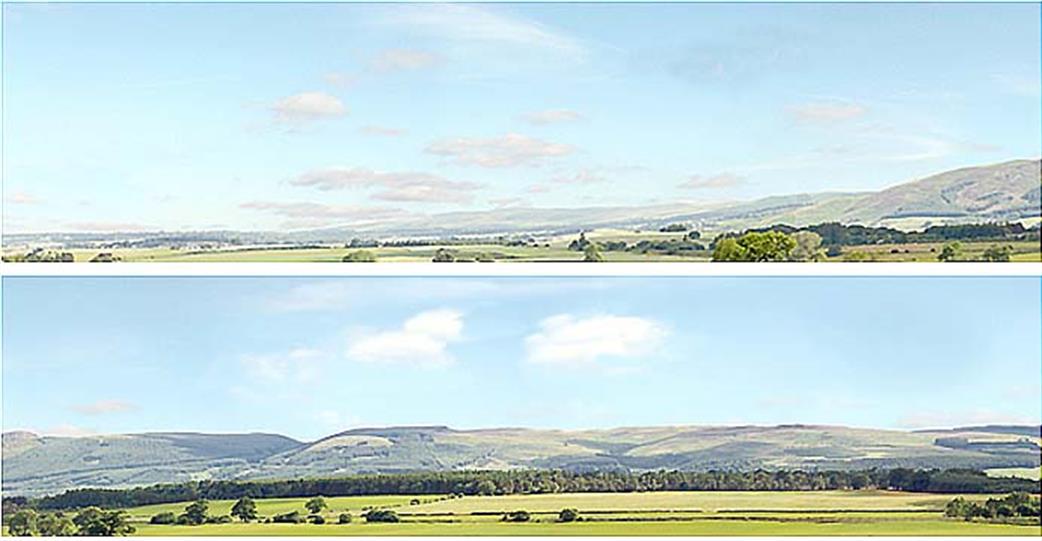 ID Backscenes OO P208A Premium Hills and Dales 9in Height Backscene Pack A