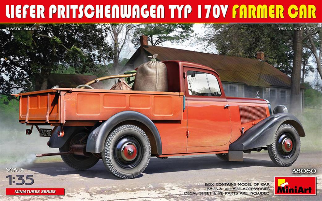 MiniArt 1/35 38060 Liefer PritschenWagen Type 170V Farmers Car Plastic Kit